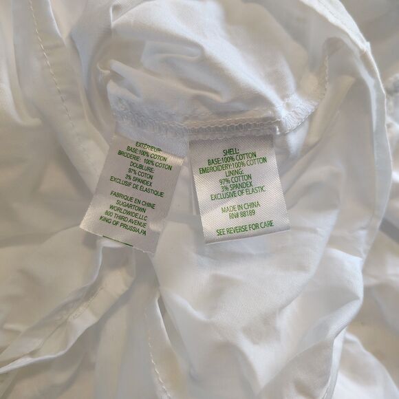 Lilly Pulitzer White Rocko Eyelet Romper Mini Dress W Shorts Coastal Resort 16 - Picture 10 of 12